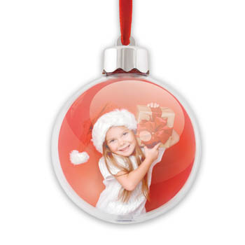 Χριστουγεννιάτικη μπάλα μεγάλη διάφανη 10χ10