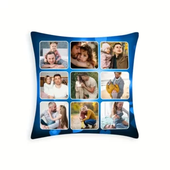 Μαξιλάρι μεγάλο μπλε  με 9 φωτογραφίες