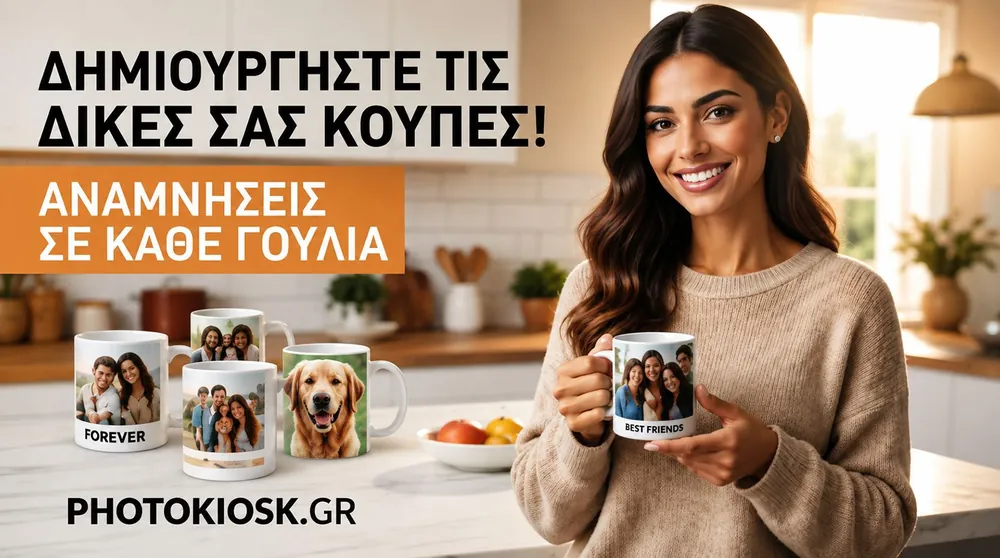 Δημιουργήστε τις δικές σας κούπες — αναμνήσεις σε κάθε γουλιά. Κούπες τυπωμένες με τη φωτογραφία σας.