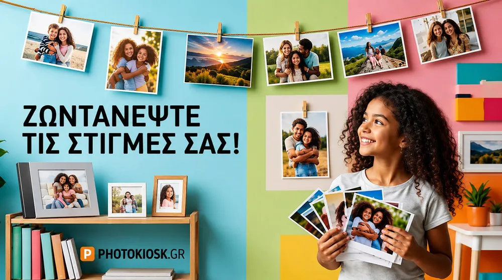 Ζωντανέψτε τις στιγμές σας — εκτύπωση φωτογραφιών σε χαρτί, από το κινητό σας.